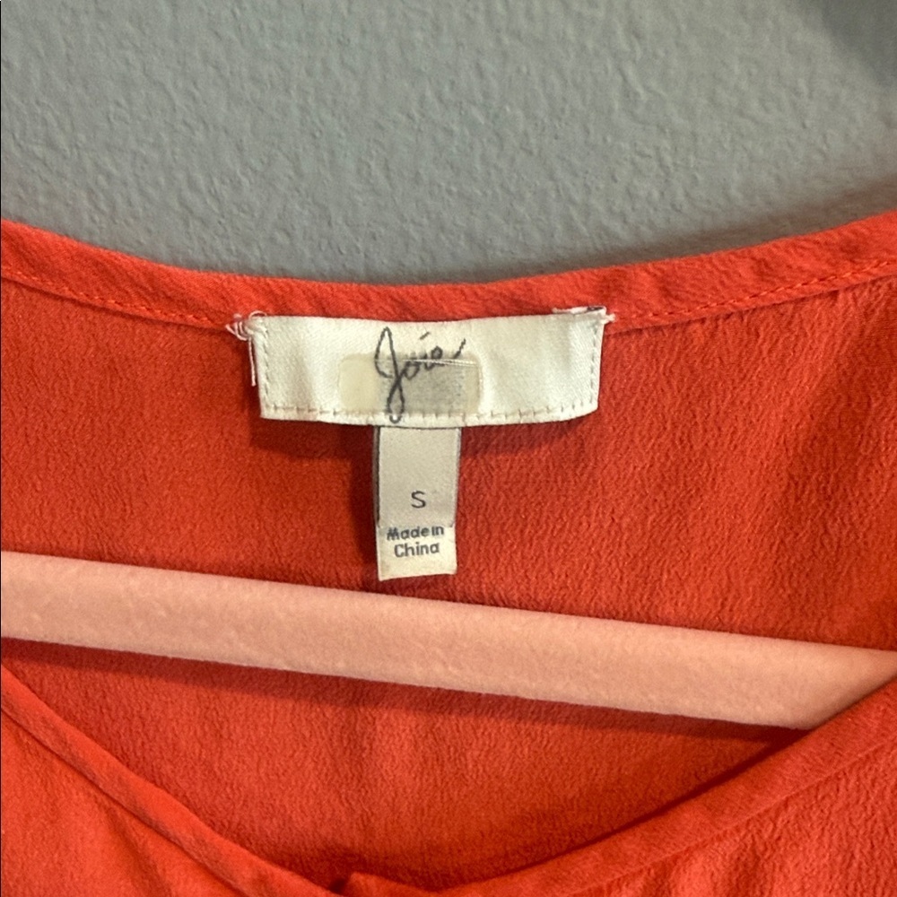 Joie Bright Coral Blouse - Picture 2 of 4